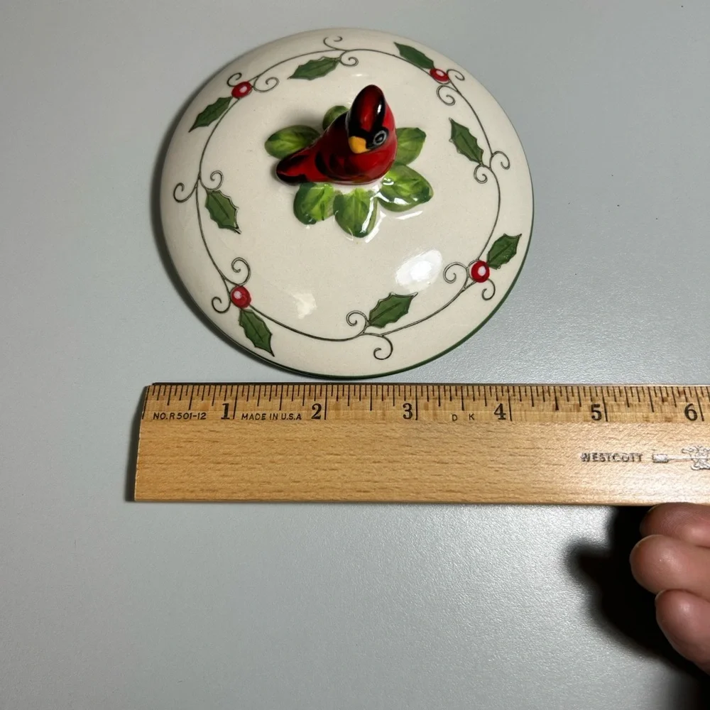 Temp-Tations Ceramic Soup/ Sandwich Serving Set with Cardinal Design